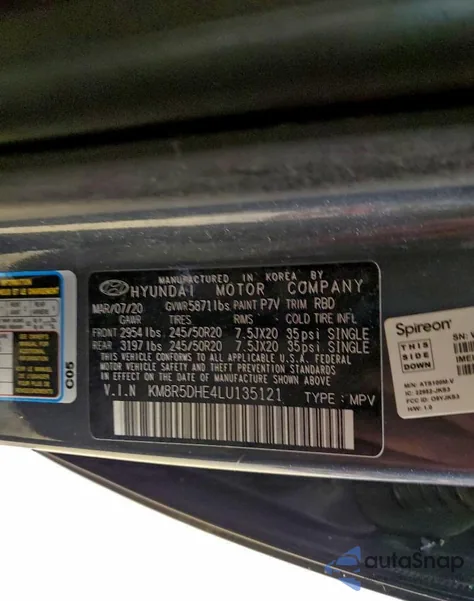 2020 Hyundai Palisade Limited from USA, damaged, VIN KM8R5DHE4LU135121